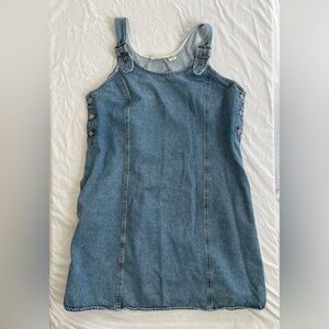 Levi's 2000’s Y2K Blue Denim Fabric overall dress with pockets Size xl